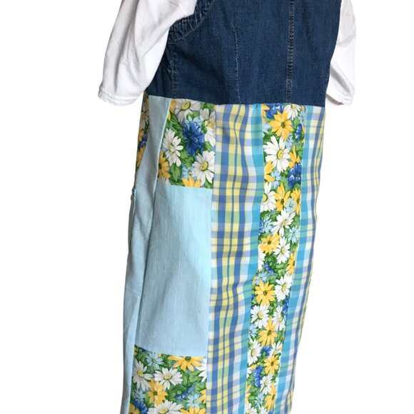 Handmade Patchwork Duster, S-M: Upcycled Boho Floral Spring Layering Jacket - Picture 7 of 12